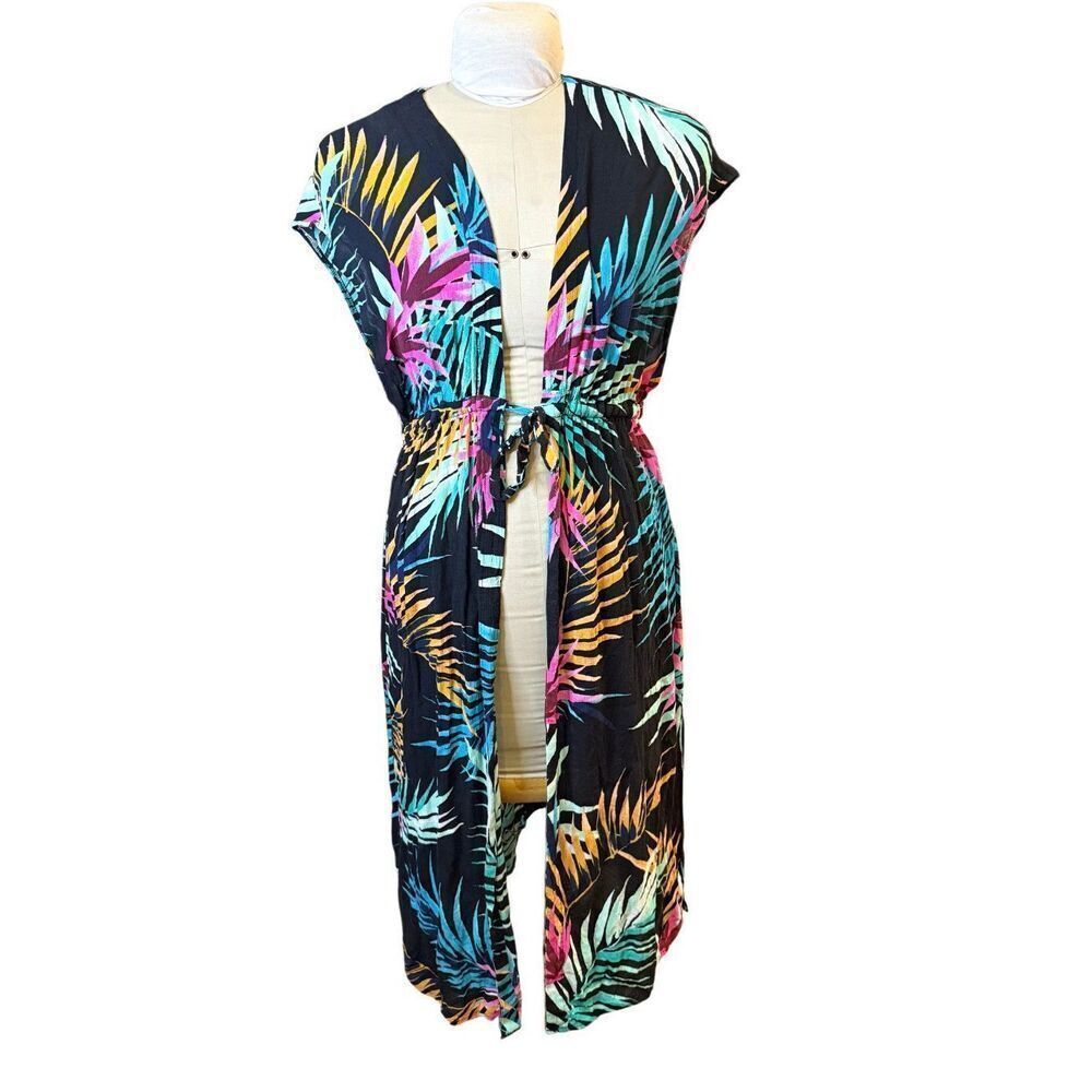 Kona Sol Beachy Cover-Up Tropical Floral Print Small/Medium Resort